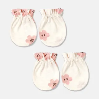 【Merebe】韓國 嬰兒手套2件組 輕薄3款(韓國製 新生兒 防抓手套)