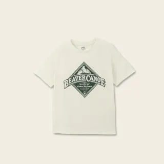 【Roots】Roots女裝-海狸獨木舟系列 經典有機棉短袖T恤(白色)