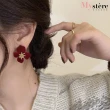 【my stere 我的時尚秘境】現貨-新品-唯美立體絲絨花朵耳環(S925銀針 優雅輕奢  絲絨花)