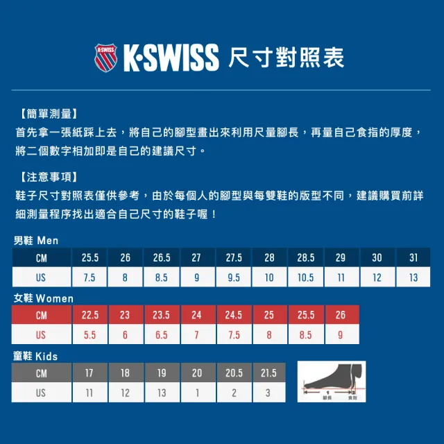 【K-SWISS】時尚運動鞋 Classic PF-女-白(小白鞋 98505-101)