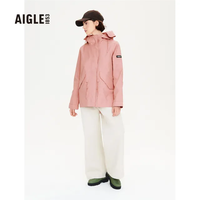 【AIGLE】女 MTD 防水透氣外套AG-FAC46A026 深粉紅(女外套 防水透氣外套)