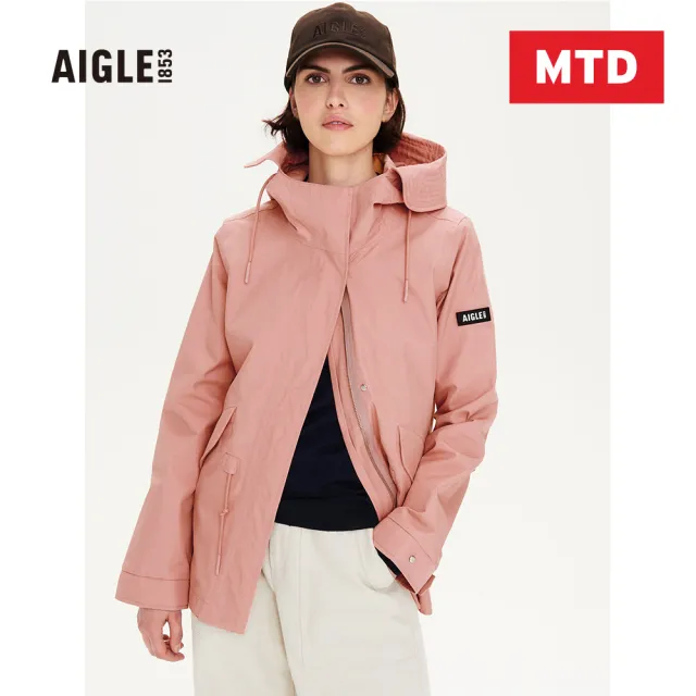 【AIGLE】女 MTD 防水透氣外套AG-FAC46A026 深粉紅(女外套 防水透氣外套)