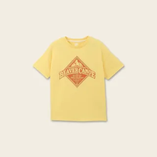 【Roots】Roots女裝-海狸獨木舟系列 經典有機棉短袖T恤(黃色)