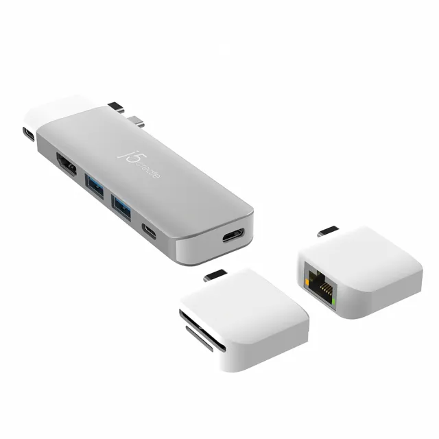 【j5create 凱捷】USB-C 6K極速多功能MacBook Air M2集線器-JCD394