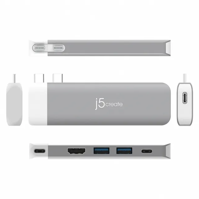 【j5create 凱捷】USB-C 6K極速多功能MacBook Air M2集線器-JCD394