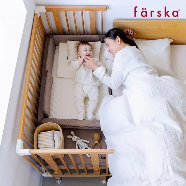 【Farska】童趣森林5合1嬰兒大床 Long(圍欄 兒童繪畫桌 成長椅 床中床 靠墊 日本 尿布台 多用途)