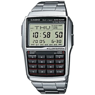 【CASIO 卡西歐】行動祕書電子計算概念錶-銀/50.4mm(DBC-32D-1A)