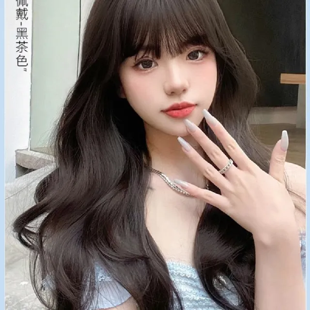 【巴黎精品】現貨+預購 女長假髮透氣假髮片輕量隱形增髮整頂假髮角色扮演(時尚氣質大波浪全頭套3色a1bw9)