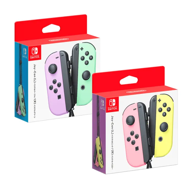 Nintendo 任天堂 原廠 Switch Joy-con控制器 手把-粉黃/紫綠(台灣公司貨)