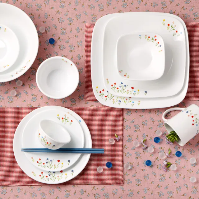 【CORELLE 康寧餐具】春漾花朵5件式碗盤組(501)