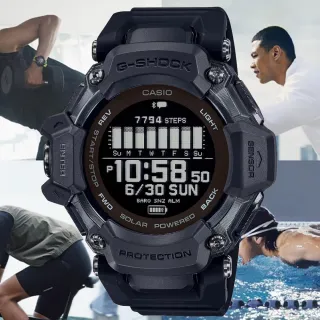 【CASIO 卡西歐】G-SHOCK 心率監測器 GPS 太陽能 藍芽運動腕錶 禮物推薦 送禮首選(GBD-H2000-1B)