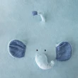 【HOLA】動物數字抗菌造型法蘭絨毯-大象