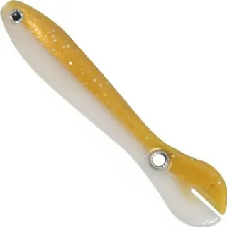 【Ainmax 艾買氏】矽膠人工餌適用於鱸魚派克釣魚 1入(黃金色  送迷你LED燈)