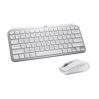 【Logitech 羅技】MX Keys Mini無線鍵盤 + MX Anywhere 3S無線行動滑鼠(珍珠白)