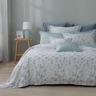 【IN-HOUSE】400織紗棉天絲薄被套床包組-清水野玫(加大)