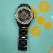 【GOTO】Elegance時尚晶鑽手錶-黑x玫(GC8158B-33-341)