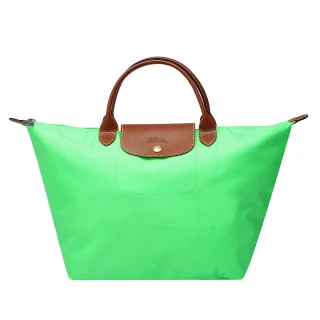 【LONGCHAMP】新色上市短把尼龍水餃包(中-森林綠1623089-590)