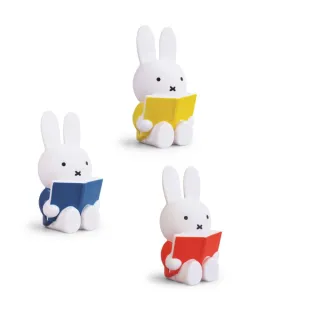 【Miffy 米菲兔商店】米菲兔閱讀公仔 存錢筒 中號(多色任選 存錢筒 擺飾 公仔 禮物)