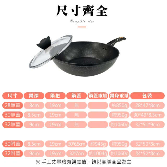 【CLARE 可蕾爾】典鑽鑄造不沾炒鍋32cm附蓋 台灣製造(適用IH及各式爐具)