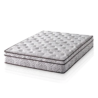 【限時送-枕+墊】歐若拉名床 護邊強化三線特殊QT舒柔布獨立筒床墊-雙人5尺