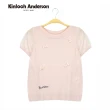 【Kinloch Anderson】短袖針織上衣 輕甜可愛蝴蝶結滿版網紗袖KA燙鑽T恤 KA108902010  金安德森女裝(粉紅)