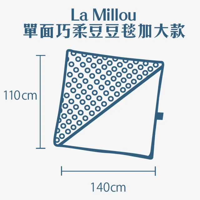 【La Millou】單面巧柔豆豆毯-加大款(法鬥噗噗車-勇氣海軍藍)