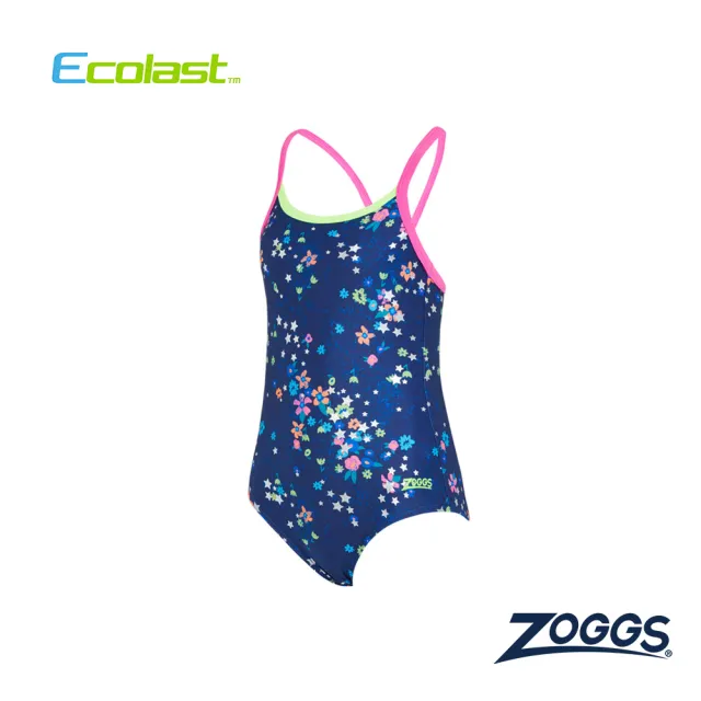 【Zoggs】女孩《莫內花園》運動連身泳裝(大童泳衣/女孩泳衣/比賽泳衣/訓練泳衣/女童泳裝/學生泳衣)