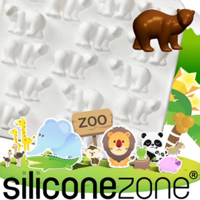 【Siliconezone】ZOO耐熱北極熊巧克力模/冰模-白色(OM-11670-AA)