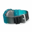 【CASIO 卡西歐】G-SHOCK 方形漸層半透明藍牙數位腕錶/藍(DW-B5600G-2)