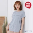 【betty’s 貝蒂思】網路獨賣★寬鬆透氣舒適字母印花落肩T-shirt(共六色)