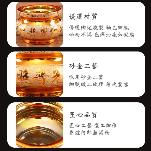【2024龍年開運招財】陶瓷沙金供奉燒香爐(開運 香插 香座 香盤 熏香爐 檀香爐 沉香爐 小香爐)