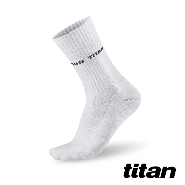 【titan 太肯】2雙組_側向運動襪 Elite 中筒(羽球、網球、桌球專用襪)