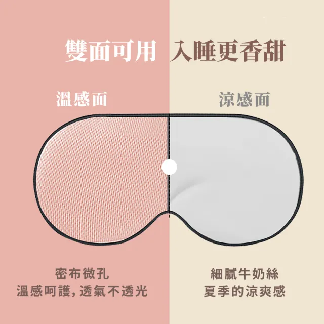 【一夜好眠】雙面溫涼兩用睡眠遮光眼罩(冰敷眼罩 涼感眼罩 溫感眼罩 睡覺眼罩 熱敷眼罩)