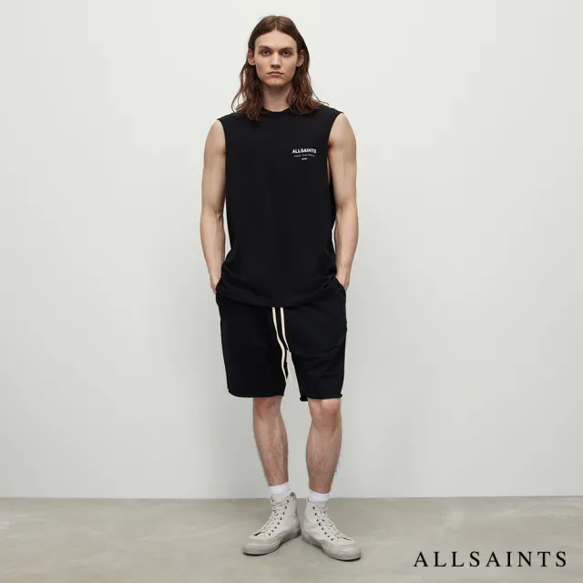 【ALLSAINTS】UNDERGROUND 純棉無袖背心-黑 MG268Y(寬鬆版型)