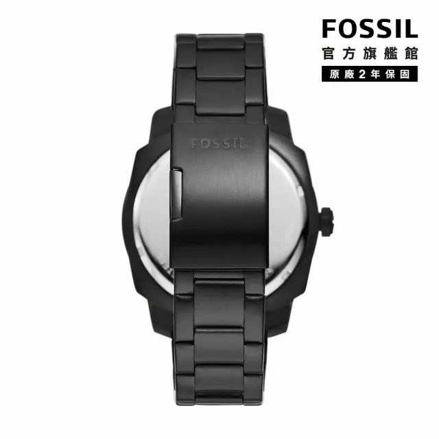 【FOSSIL 官方旗艦館】Machine 簡約經典酷黑指針手錶 黑色不鏽鋼鍊帶 49MM FS5971