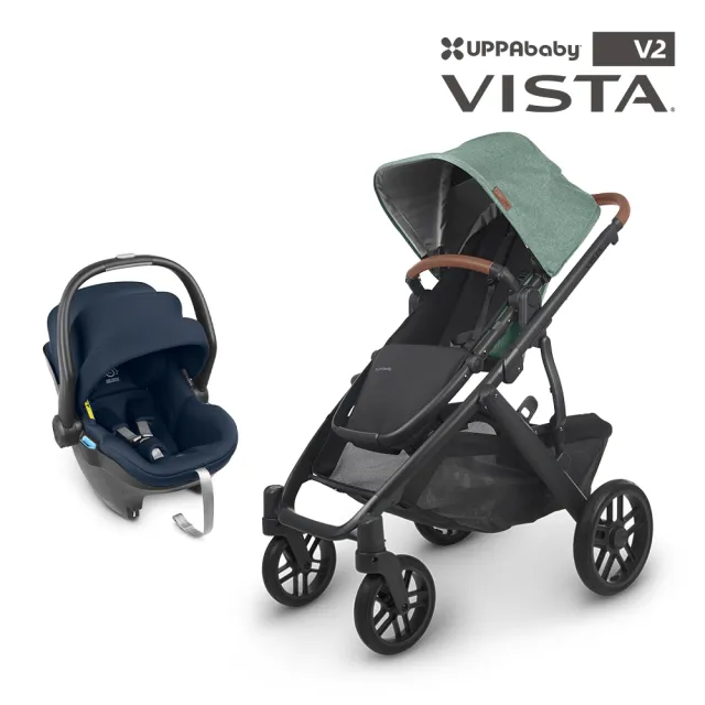 【UPPAbaby】VISTA V2單人推車+MESA i-Size新生兒提籃(新生兒貼身座墊)