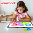 【西班牙Miniland】透光紋理數色環16入組(色彩交疊混色變化/大尺寸易拿取/混色遊戲/STEM/西班牙原裝進口)