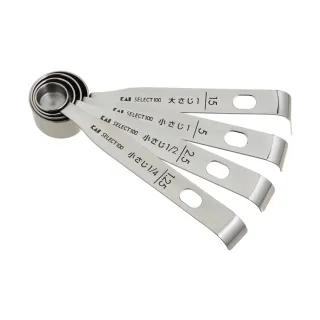 【KAI貝印】SELECT100創意18-8不鏽鋼4入計量匙