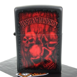【ZIPPO】美系-哈雷-Harley-Davidson-幽靈骷髏圖案設計打火機