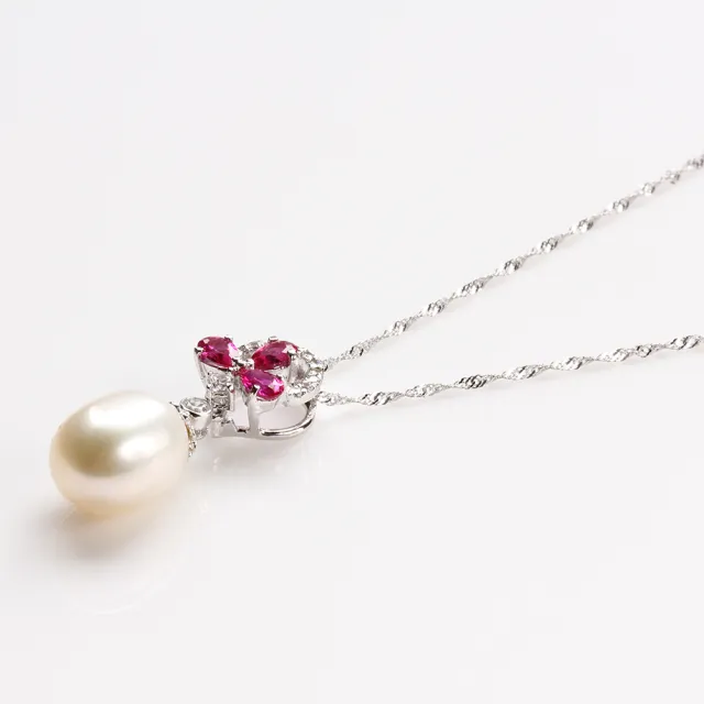 【寶石方塊】天然珍珠項鍊-925銀飾-靈蛇之珠(天然珍珠)