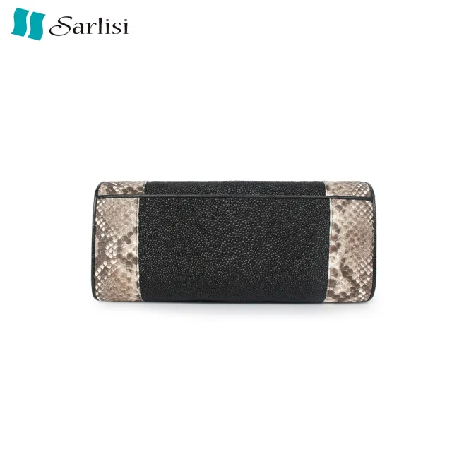 【Sarlisi】雙11 魅力四射蟒蛇紋側背包珍珠魚皮斜背包真皮包包 包