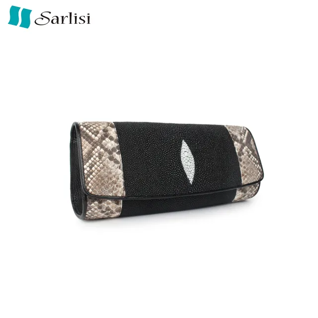【Sarlisi】雙11 魅力四射蟒蛇紋側背包珍珠魚皮斜背包真皮包包 包