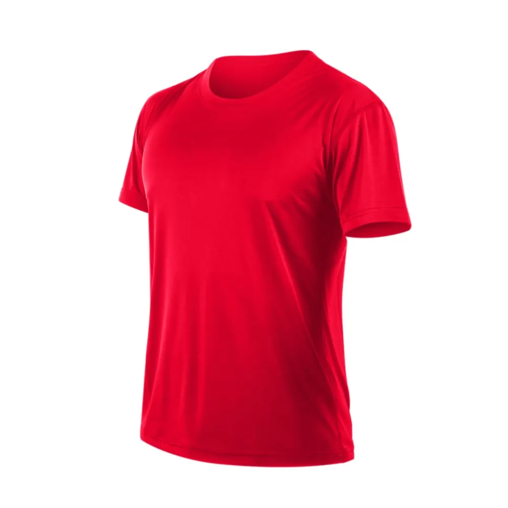 【HODARLA】FLARE 100 男女吸濕排汗衫-短袖T恤 透氣 多色 台灣製 紅(3108306)