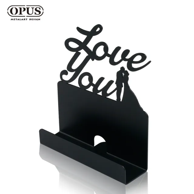 【OPUS東齊金工】歐式鐵藝名片座/高級名片架/會展用品/金屬商務名片盒(CA-lo04B 愛情_經典黑)