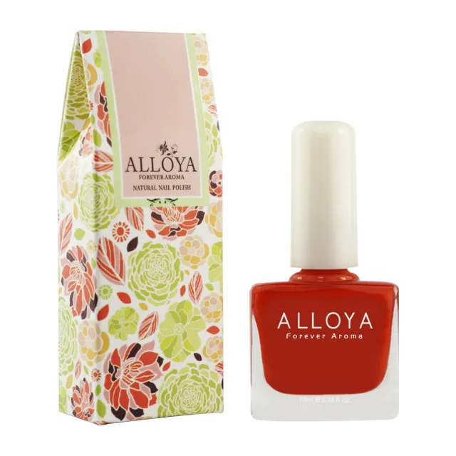 【英國ALLOYA愛若雅】Y018 香氛水指彩甲油(兒童可用 火焰紅)