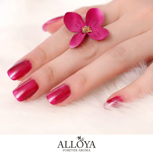 【英國ALLOYA愛若雅】Y022 香氛水指彩甲油(可剝可撕 果醬紅)