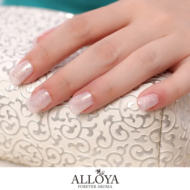 【英國ALLOYA愛若雅】Y042  香氛水指彩甲油(可剝可撕 雪白星光)