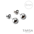 【TiMISA】極簡真我6mm 純鈦耳針一對(雙色可選)