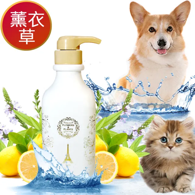 【愛戀花草】薰衣草精油 ★ 白毛亮澤寵物沐浴乳(500MLx5瓶)