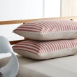 【Betrise裸睡主意】100%純棉針織條紋四件式被套床包組-草莓甜心(加大)